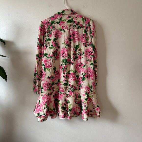 Tuckernuck Gossamer Pink Hydrangea Callahan Shirt Dress - Picture 3 of 12